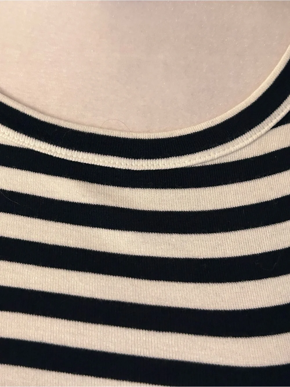 NWT J.Crew Women's Slim Perfect T-Shirt Navy Ivory Stripe Short Sleeve Sz Large